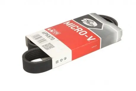 6PK870 Ремінь поліклін. 6PK870 (пр-во Gates) GATES підбір по vin на Brocar