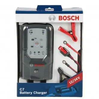 018999907M Зарядний пристрій C7 (12V/24V) (для аккум. ємністю від 14Ah до 230 Ah) 7A (WET/EFB/GEL/VRLA/AGM) BOSCH підбір по vin на Brocar