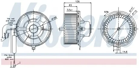 87031 Вентилятор салона VW (пр-во Nissens) NISSENS подбор по vin на Brocar