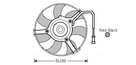 AI7504 Вентилятор радіатора VW (пр-во AVA) AVA COOLING підбір по vin на Brocar