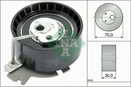 531063210 Ролик ГРМ Peugeot Partner 1.6i 08- (натяжной) (70х30) INA подбор по vin на Brocar