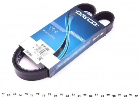 6PK1000 Ремінь генератора MB OM601/602 (-PS) DAYCO підбір по vin на Brocar