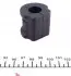 27640 Втулка стабілізатора (переднього) VW Polo/Skoda Roomster/Fabia 99- (d=17mm) FEBI BILSTEIN підбір по vin на Brocar