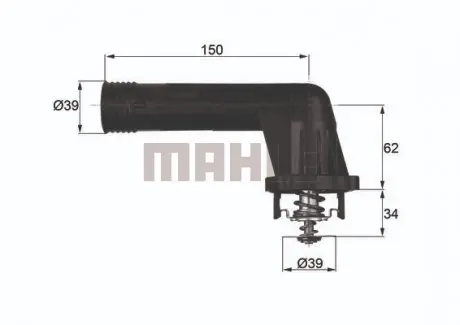 TI2095 Термостат BMW 3 (E36) 316i 93-98 MAHLE / KNECHT підбір по vin на Brocar