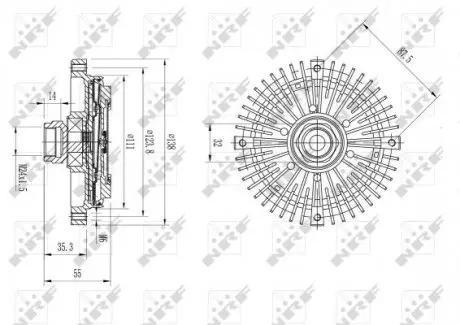 49567 Віскомуфта BMW (вир-во NRF) NRF підбір по vin на Brocar