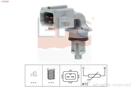 1994005 Датчик температуры Jumpy 2,0 -06,Fiat Scudo, Ulysse,Renault Kangoo,NissanKubistar. EPS подбор по vin на Brocar
