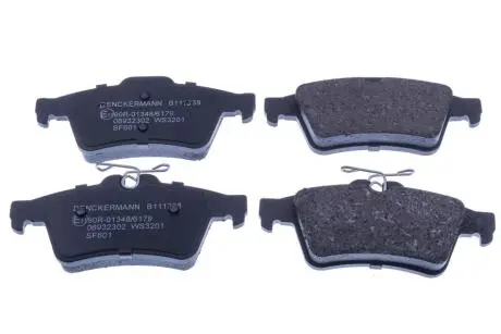B111338 Гальмівні колодки задні (16.6 mm) Ford Tourneo, Mazda 3, Opel Signum,Vectra C DENCKERMANN підбір по vin на Brocar