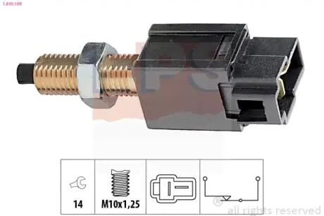 1810169 Датчик стоп-сигналу Hyundai Accent/Atos/Getz/Elantra/SantaFe 94-/Mazda 323/626/929 87-/Mitsubishi Colt/Galant/L200/L400/Lancer 88- EPS подбор по vin на Brocar