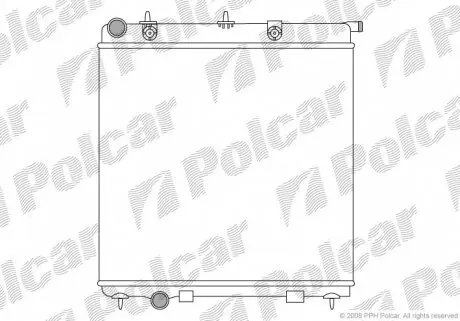 231508A1 Радіатор охолодження (MT) Citroen C2, C3 I, C3 II, C3 III, C3 Pluriel, C4 Cactus, Ds3 Peugeot 1007, 2008, 207, 208 1.0-1.6D 02.02 POLCAR підбір по vin на Brocar