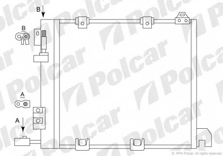 5508K8C2S Радиатор кондиционера Opel Astra G 1.7-2.2DTI 98-05 POLCAR підбір по vin на Brocar