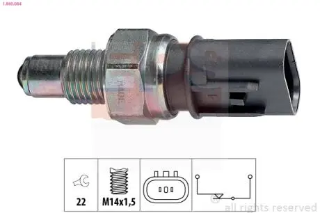 1860084 Датчик заднего хода Hyundai Accent 94-00, Sonata 91-99/ Mitsubishi Carisma 97-06, Colt 86-00, Galant 87-04, Lancer 88- EPS подбор по vin на Brocar