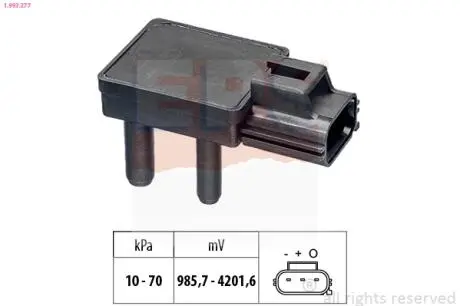 1993277 Датчик тиску випускних газів Ford 1.6-3.2 TDCI, Citroen Jumper, Peugeot Boxer, Volvo S60/S80/XC60/XC70, Mazda 2 EPS підбір по vin на Brocar