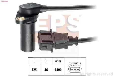 1953068 Датчик положення к/вала Audi A4, A6 /VW Caddy II, Golf III, IV, Passat, Polo /Ford Galaxy 1.7SDi-1.9TDi 93- EPS підбір по vin на Brocar