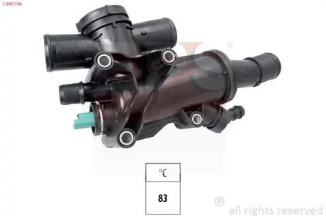 1880748 Термостат Fiat Scudo/Ford C-Max/Focus II/PSA C4/C8/Jumpy/307/308/407/508/Volvo S40/V50 2.0Jtd/Hdi/Tdci EPS підбір по vin на Brocar