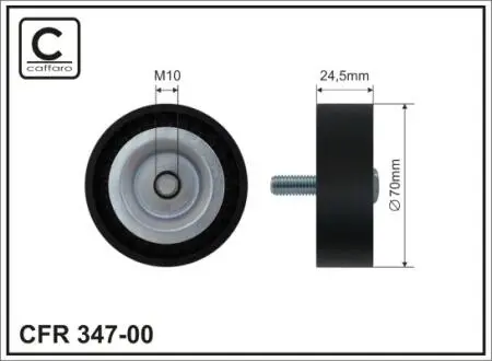 34700 Ролик поліклинового ременя 70x10x25 Mitsubishi Outlander II 2006- CAFFARO підбір по vin на Brocar