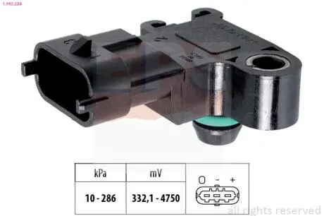 1993234 Датчик давления во впускном коллекторе Insignia 1,4 11-,Astrta J EPS подбор по vin на Brocar