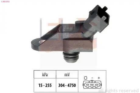 1993014 Датчик вакууму Opel Astra G/H, Frontera B, Omega B, Sintra, Vectra B, Zafira 1.7TD-2.2DTI 11.96- EPS підбір по vin на Brocar