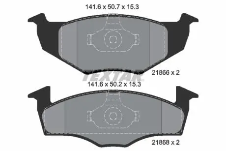 2186601 Гальмівні колодки дискові перед. VW Polo 95-02, Golf III, Vento 91-98 /Seat Cordoba, Ibiza 99-02 TEXTAR підбір по vin на Brocar
