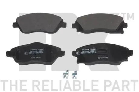 223624 Гальмівні колодки передні (17.0mm) Opel Corsa,Combo,Tigra,Meriva NK підбір по vin на Brocar