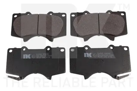 224569 Тормозные колодки дисковые перед. Lexus GX/Mitsubishi Pajero IV/Toyota Land Cruiser 3.0-4.7 01- NK подбор по vin на Brocar