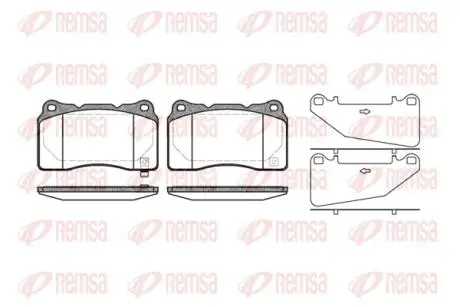 066632 Тормозные колодки. Mitsubishi Lancer/Subaru Impreza/Opel Insignia 2.0-2.8 00- REMSA подбор по vin на Brocar