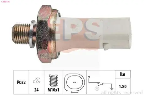 1800136 Датчик тиску масла VW Polo, Vento, Sharan, T4 Seat Ibiza, Cordoba, Alhambra 1.6-2.0 93- EPS підбір по vin на Brocar