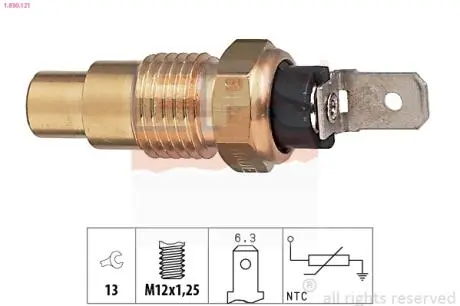 1830121 Датчик температуры воды (M12x1.25) Nissan AlmeraII 1.5-2.2 00-/Primera 1.6-2.0 93-02 EPS подбор по vin на Brocar