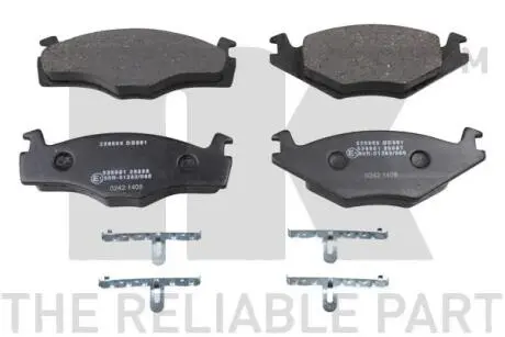 229969 Тормозные колодки передние (19.7mm) Seat Ibiza; Golf/Jetta/Passat 8/83-(несим-е) NK подбор по vin на Brocar