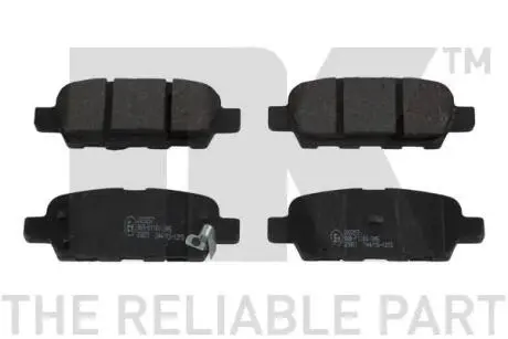 222257 Тормозные колодки задние Nissan Pathfinder, X-Trail 01-,Renault Koleos 08- NK подбор по vin на Brocar