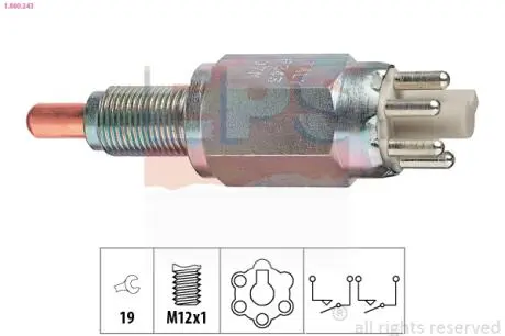 1860243 Датчик заднього ходу Ford Escort 94-01, Fiesta 95-02, Scorpio 86-98, Transit 85-92 EPS підбір по vin на Brocar