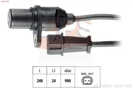 1953279 Датчик положення к/вала Hyundai Accent, Elantra, Getz /Kia Cerato, Rio 1.3-1.6 00- EPS підбір по vin на Brocar