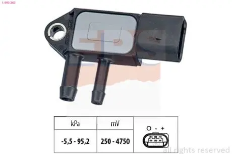 1993263 Датчик давления (CR) VW Passat, Jetta, Touareg, T5, 1,9-3,0TDi-3 EPS подбор по vin на Brocar