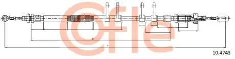 104743 Трос ручного тормоза перед. PSA Boxer/Ducato/Jumper 40-Maxi mod 06- 2910/2598 COFLE подбор по vin на Brocar