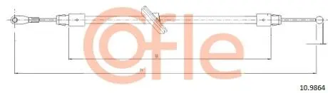 109864 Трос ручного гальма перед. MB Spinter 509-524 06- VW Crafter 2.0-2.5TDI 06- COFLE підбір по vin на Brocar