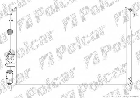 601108A1 Радиатора Dacia Logan, Logan MCV/Renault Megane I,Scenic I 1.5D-2.0 03.96- POLCAR подбор по vin на Brocar