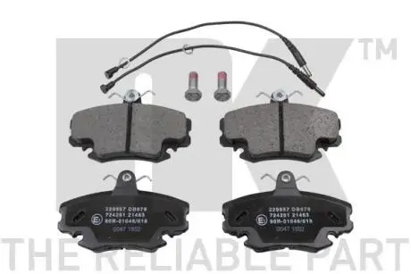 229957 К-кт перед. гальм. колодок Dacia Logan/Sandero /Renault 19/21/Clio/Twingo NK подбор по vin на Brocar
