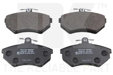 224725 К-кт перед. гальм. колодка VAG 80/A4/Cabriolet/Chery Tiggo, Amulet, Fora NK підбір по vin на Brocar