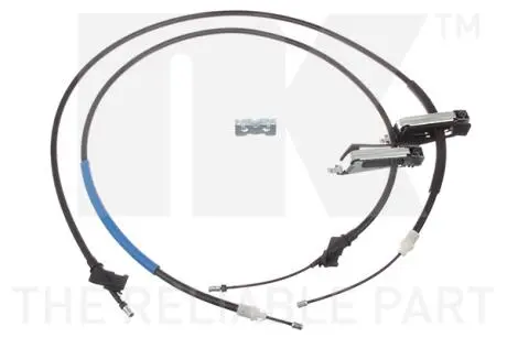 9025111 Трос ручного тормоза зад. Ford Focus 99-03 (барабанные тормоза) 1480/1320x2 NK підбір по vin на Brocar