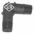 Універсальний пластиковий зєднувач шлангів 19mmX19mm (кут 90 градусів ) 00062