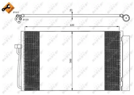 35538 Радіатор кондиціонера BMW 5 (E60/E61/E63)/7 (E65/E66/E67) 2.0D-4.4D 02-10 NRF підбір по vin на Brocar