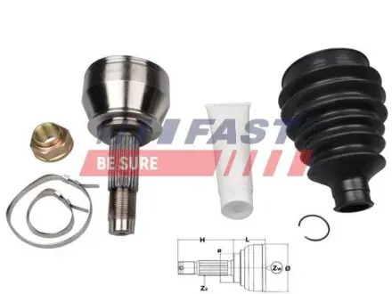 FT25072K ШРКШ зовн.25/24/51mm Fiat Doblo, Palio, Strada 1.3Jtd/1.9Jtd 09.01- FAST підбір по vin на Brocar