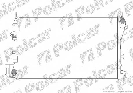 551808A4 Радіатор охолодження Opel Vectra C 1.6-1.8 16V 02- (Economy Class) POLCAR підбір по vin на Brocar