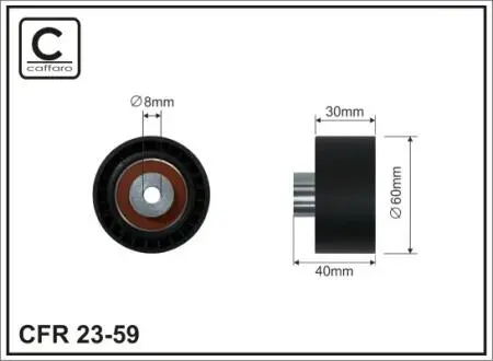 2359 Знято з в-цтва! 60x8x30 Ролик паска приводного Citroen C2/C3 Peugeot 206/307 1.4 16v 03- CAFFARO підбір по vin на Brocar