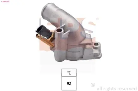 1880350 Термостат з датчиком 92°C Opel Astra G/H/Vectra B/C 1.8 16V Z18XE EPS підбір по vin на Brocar