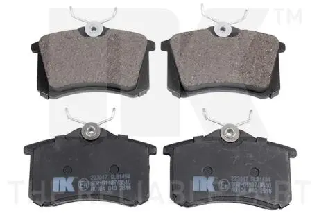 223947 Тормозные колодки дисковые зад. Citroen/Peugeot/Renault/VAG (17mm) NK подбор по vin на Brocar