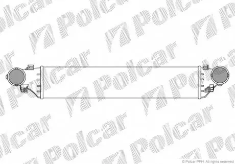 5003J82 Радіатор інтеркулера MB W202/W203/S203/R171 1.8-2.7D 05.00-02.11 POLCAR підбір по vin на Brocar
