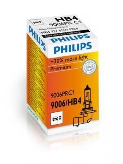 9006PRC1 Лампа HB4 12V 51W P22d Premium 30% extra light упаковка коробка PHILIPS підбір по vin на Brocar