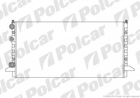 954708A3 Радиатор охлаждения VW Passat 1.9D/TD/TDI 10/93-9/96 (AAZ/1Z) POLCAR підбір по vin на Brocar