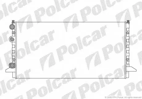 954708A3 Радіатор охолодження POLCAR підбір по vin на Brocar