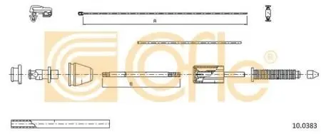 100383 Трос газу Renault Clio/Kangoo/Master/Megan/Scenic 1,3-3,0 91- COFLE підбір по vin на Brocar